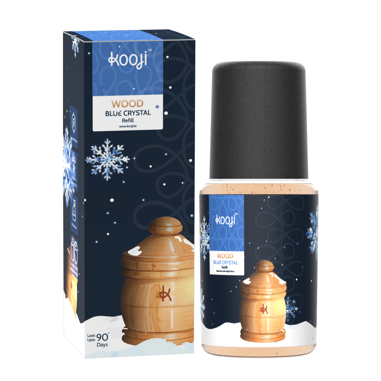 Kooji Wood Refill Blue Crystal