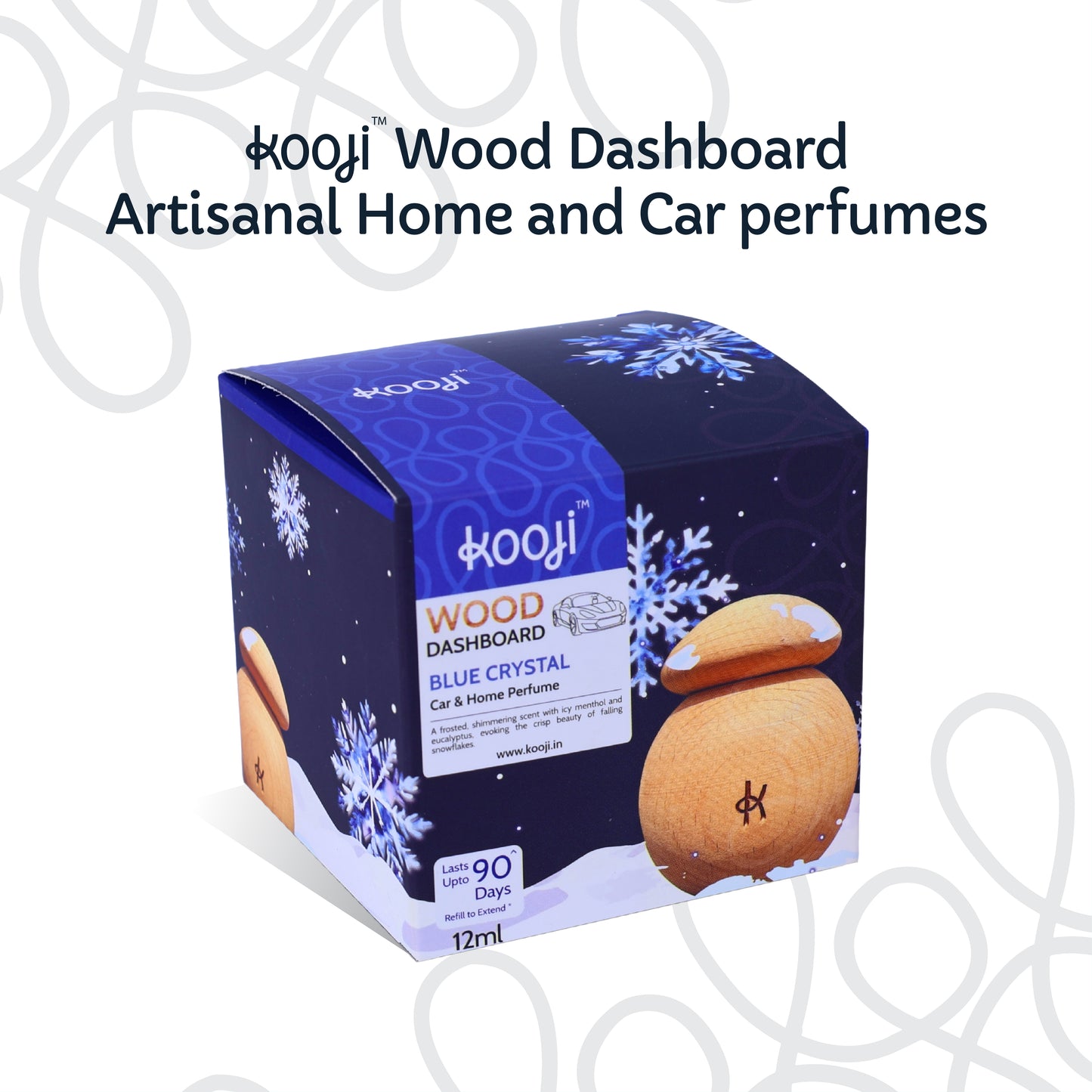 Kooji Wood Dashboard Blue Crystal
