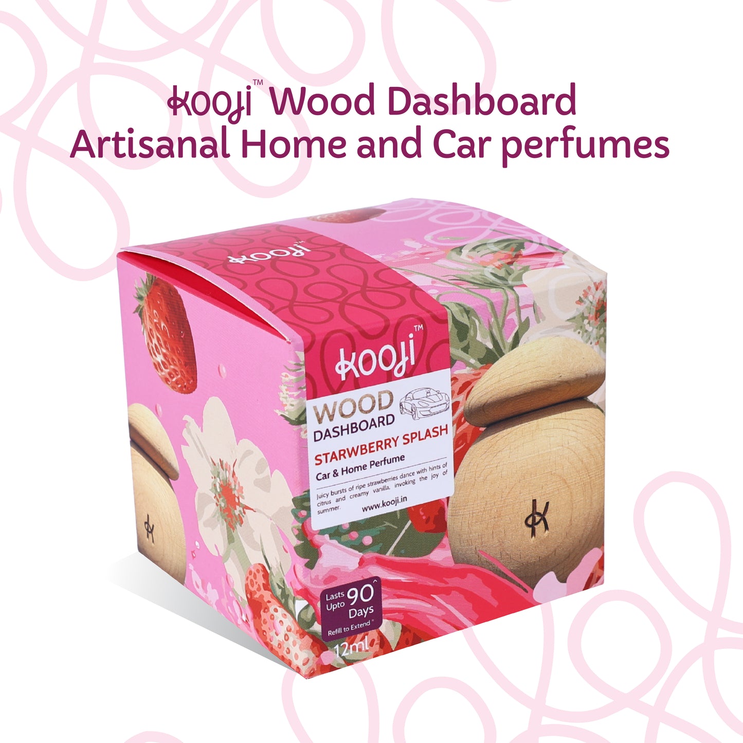 Kooji Wood Dashboard Strawberry Splash